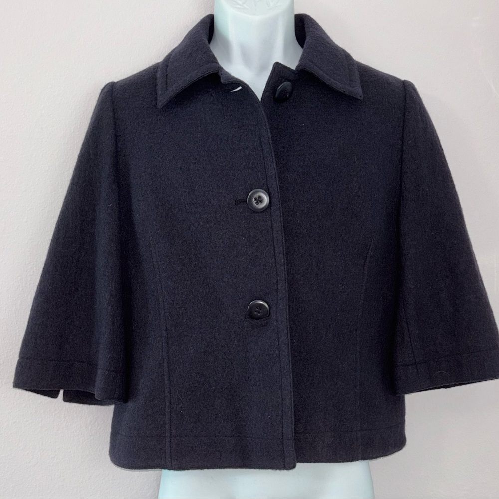 Pendleton Navy Blue 100% Wool Swing Jacket, Butto… - image 2